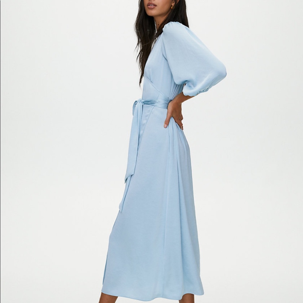 ARITZIA Warm Spring Wrap Dress 💚 BNWT - Picture 5 of 8